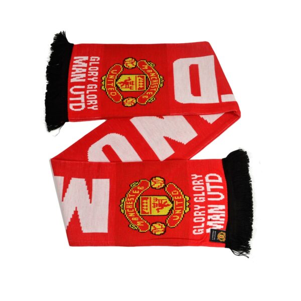 szalik manchester united czerwono bialo czarny