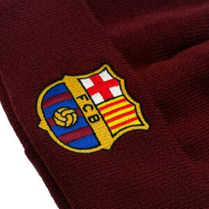 czapka fc barcelona z pomponem bordowo granatowa 2